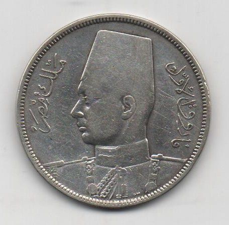 EGIPTO DEL AÑO 1937 DE 10 PIASTRAS